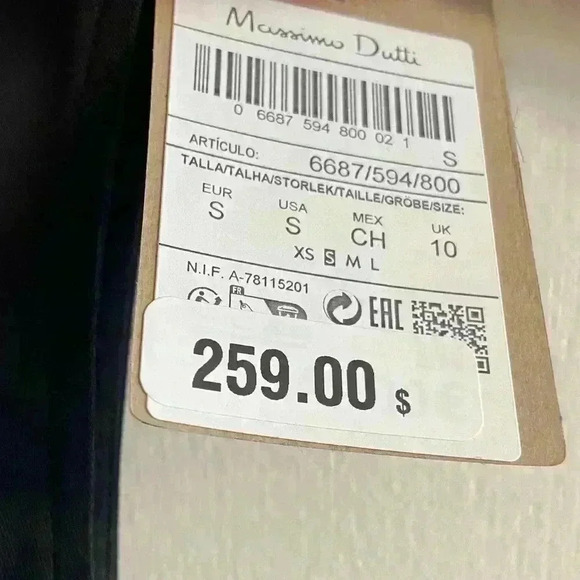 Massimo Dutti jumpsuit navy blue wide legs sleeveless. Small. NWT Retail:$259 - Picture 11 of 11